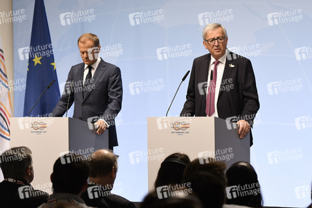EU-Pressekonferenz auf dem G20-Gipfel in Hamburg