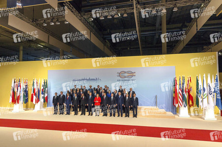 Familienfoto vom G20-Gipfel 2017 in Hamburg