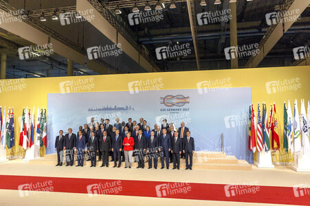 Familienfoto vom G20-Gipfel 2017 in Hamburg