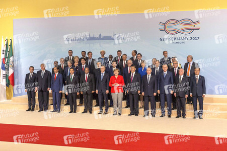 Familienfoto vom G20-Gipfel 2017 in Hamburg