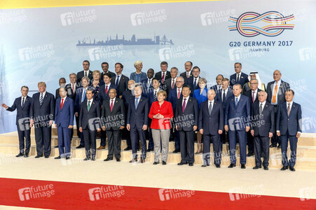 Familienfoto vom G20-Gipfel 2017 in Hamburg