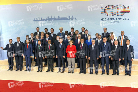 Familienfoto vom G20-Gipfel 2017 in Hamburg