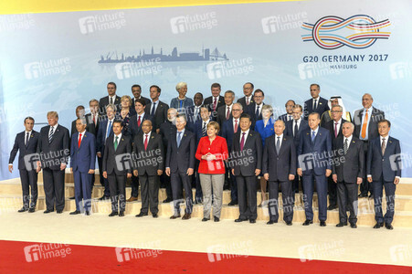 Familienfoto vom G20-Gipfel 2017 in Hamburg
