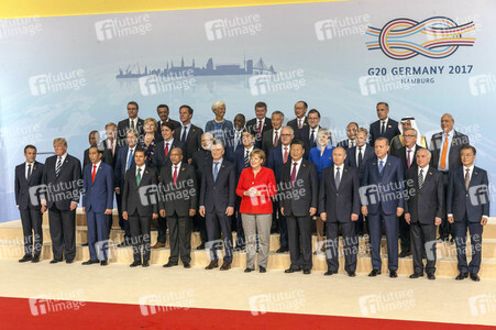 Familienfoto vom G20-Gipfel 2017 in Hamburg
