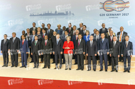 Familienfoto vom G20-Gipfel 2017 in Hamburg
