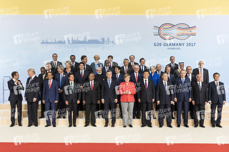 Familienfoto vom G20-Gipfel 2017 in Hamburg