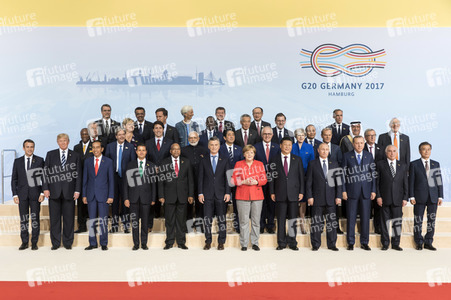 Familienfoto vom G20-Gipfel 2017 in Hamburg