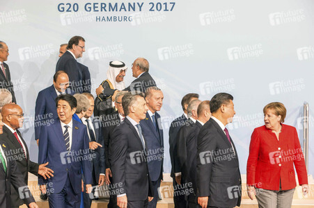 Familienfoto vom G20-Gipfel 2017 in Hamburg