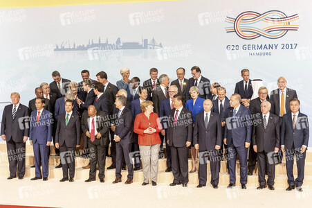 Familienfoto vom G20-Gipfel 2017 in Hamburg