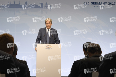 G20 Pressekonferenz von Paolo Gentiloni in Hamburg
