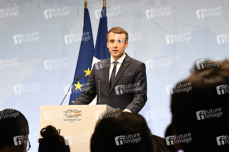 G20 Pressekonferenz von Emmanuel Macron in Hamburg