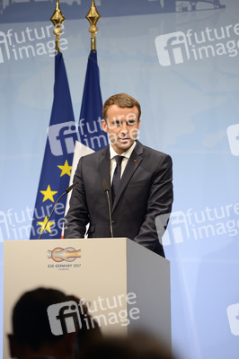 G20 Pressekonferenz von Emmanuel Macron in Hamburg