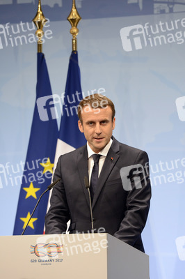G20 Pressekonferenz von Emmanuel Macron in Hamburg