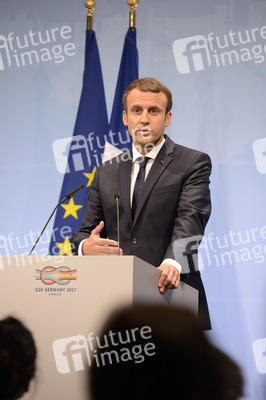 G20 Pressekonferenz von Emmanuel Macron in Hamburg