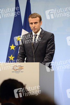 G20 Pressekonferenz von Emmanuel Macron in Hamburg