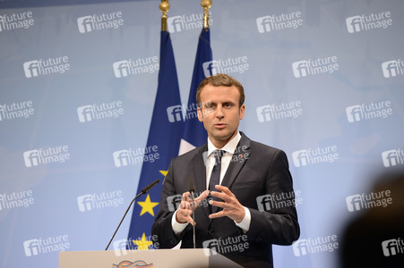 G20 Pressekonferenz von Emmanuel Macron in Hamburg