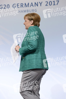 G20 Pressekonferenz von Angela Merkel in Hamburg