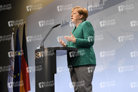 G20 Pressekonferenz von Angela Merkel in Hamburg