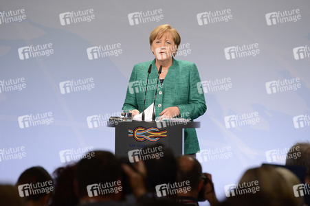 G20 Pressekonferenz von Angela Merkel in Hamburg