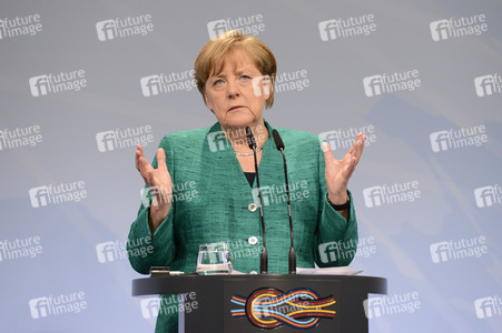 G20 Pressekonferenz von Angela Merkel in Hamburg