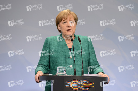 G20 Pressekonferenz von Angela Merkel in Hamburg