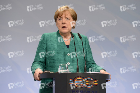 G20 Pressekonferenz von Angela Merkel in Hamburg