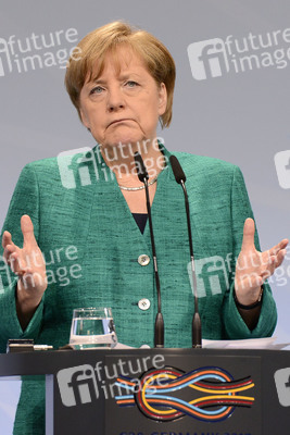 G20 Pressekonferenz von Angela Merkel in Hamburg