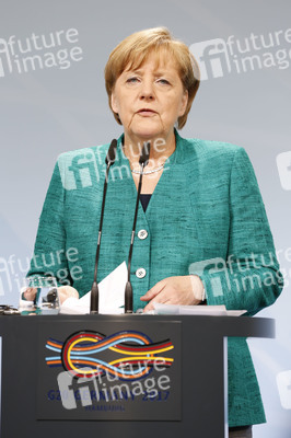 G20 Pressekonferenz von Angela Merkel in Hamburg