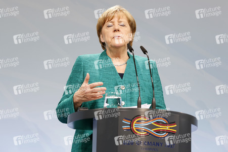 G20 Pressekonferenz von Angela Merkel in Hamburg
