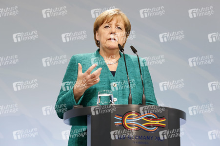 G20 Pressekonferenz von Angela Merkel in Hamburg
