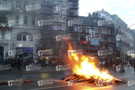 G20 Demonstration und Ausschreitungen im Schanzenviertel in Hamburg