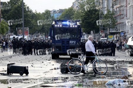 G20 Demonstration und Ausschreitungen im Schanzenviertel in Hamburg