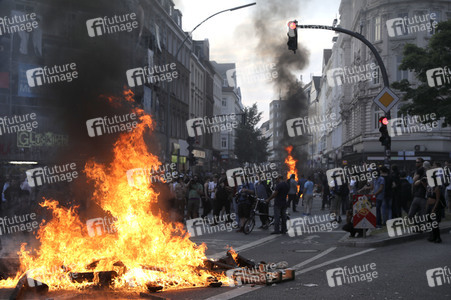 G20 Demonstration und Ausschreitungen im Schanzenviertel in Hamburg