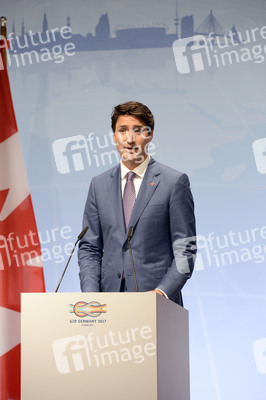 G20 Pressekonferenz von Justin Trudeau in Hamburg