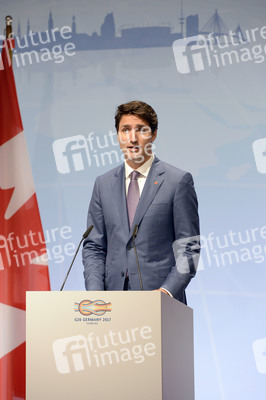 G20 Pressekonferenz von Justin Trudeau in Hamburg