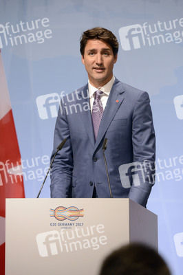 G20 Pressekonferenz von Justin Trudeau in Hamburg