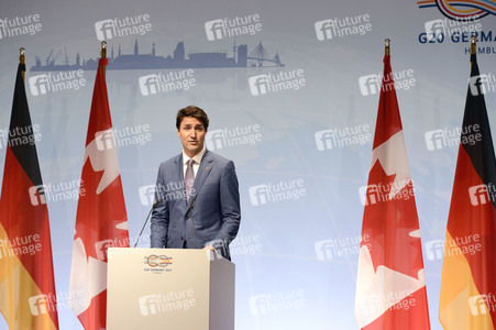 G20 Pressekonferenz von Justin Trudeau in Hamburg