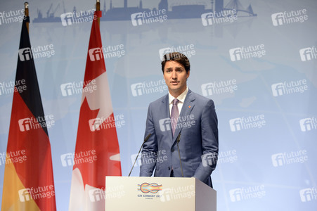 G20 Pressekonferenz von Justin Trudeau in Hamburg