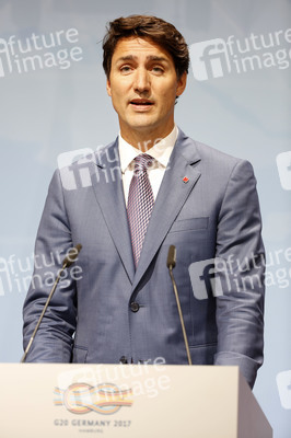 G20 Pressekonferenz von Justin Trudeau in Hamburg