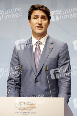 G20 Pressekonferenz von Justin Trudeau in Hamburg