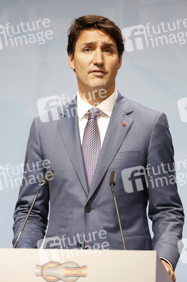 G20 Pressekonferenz von Justin Trudeau in Hamburg