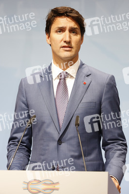 G20 Pressekonferenz von Justin Trudeau in Hamburg