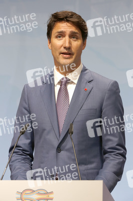 G20 Pressekonferenz von Justin Trudeau in Hamburg