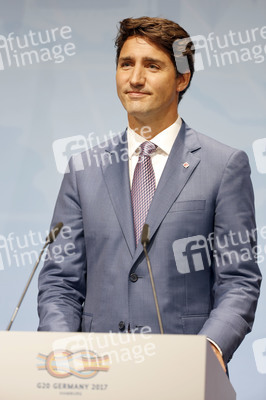 G20 Pressekonferenz von Justin Trudeau in Hamburg