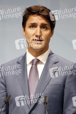 G20 Pressekonferenz von Justin Trudeau in Hamburg