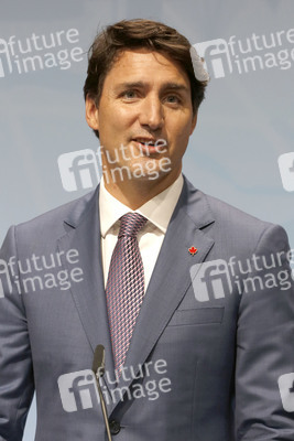 G20 Pressekonferenz von Justin Trudeau in Hamburg