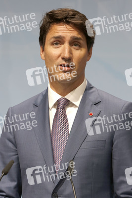 G20 Pressekonferenz von Justin Trudeau in Hamburg