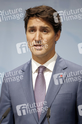 G20 Pressekonferenz von Justin Trudeau in Hamburg