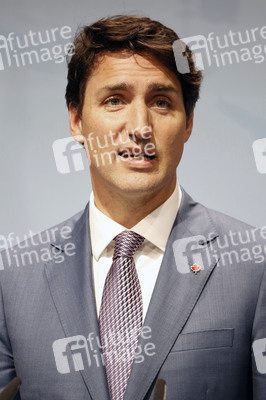 G20 Pressekonferenz von Justin Trudeau in Hamburg