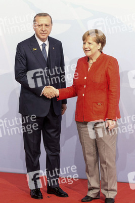 Begrüßung der G20-Gipfel Teilnehmer in Hamburg